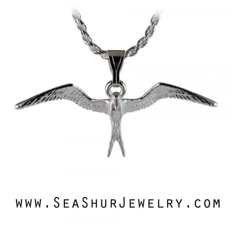 Female frigate bird pendant