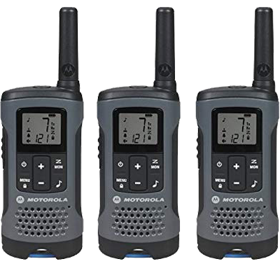 2-Way Radio, 3-Pack, 20Mi., Gray 2-Way Radio, 3-Pack, 20Mi., Gray