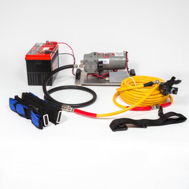 Model 12V160-3 DC Hookah/Scuba Dive System - The Air Line Model 12V160-3 DC Hookah/Scuba Dive System - The Air Line