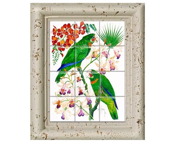 PARROTS & ORCH 18X24 COR FR TI PARROTS & ORCH 18X24 COR FR TI
