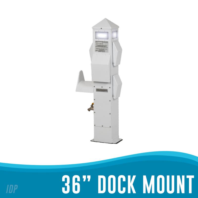 36" Dock Mount Power Pedestal - International Dock Products 36" Dock Mount Power Pedestal - International Dock Products