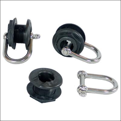 Wide "D" Shackle with Tuck Point Fastener Wide "D" Shackle with Tuck Point Fastener
