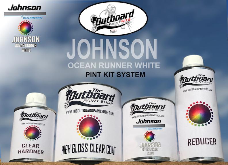 JOHNSON OCEAN RUNNER WHITE 1 Pint Refinishing Kit JOHNSON OCEAN RUNNER WHITE 1 Pint Refinishing Kit