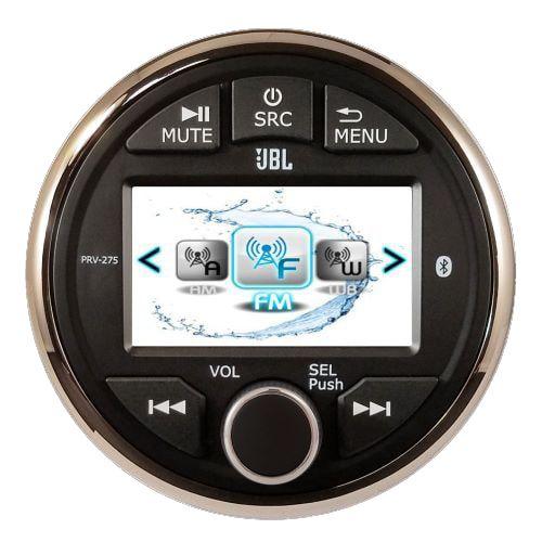 JBL PRV275 Water Proof Stereo, with 3 Zones, Class D power Supply with 50 Watts X 4. Marine Water Proof Stereo, 3 Zones, 4x50W, Color Screen, Camera input, BT4