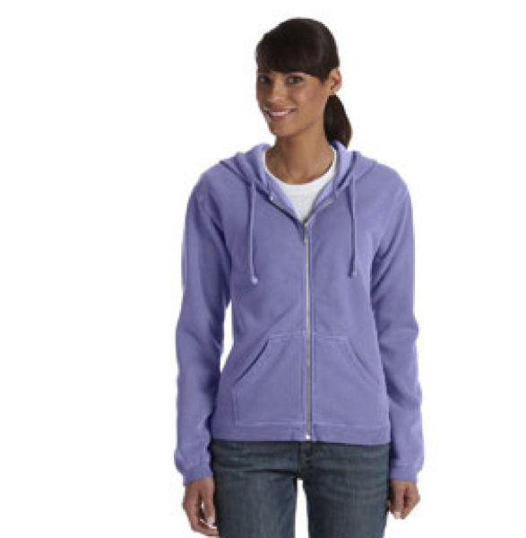 C1598 Comfort Colors Ladies' Full-Zip Hooded Sweatshirt C1598 Comfort Colors Ladies' Full-Zip Hooded Sweatshirt